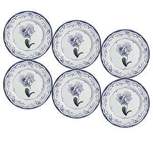 Jogo de Prato Sobremesa 21 cm Kit 6 Peças Valencia Alleanza