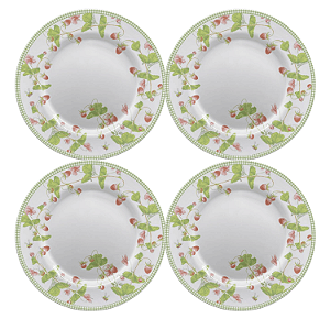 Jogo de Prato Raso Jantar Refeição 29cm Kit 4 Peças Picnic