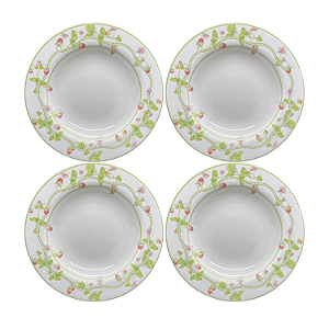 Jogo de Prato Fundo Jantar Refeição 25cm Kit 4 Peças Picnic