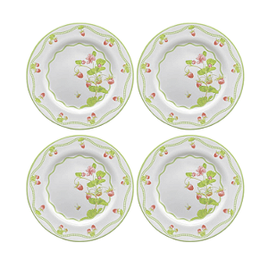 Jogo de Prato Sobremesa 21cm Kit 4 Peças Picnic Decorado