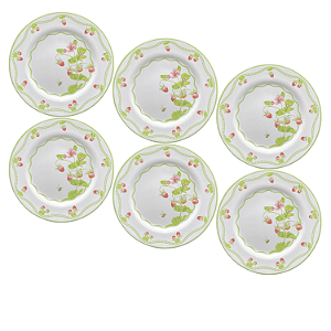 Jogo de Prato Sobremesa 21cm Kit 6 Peças Picnic Decorado