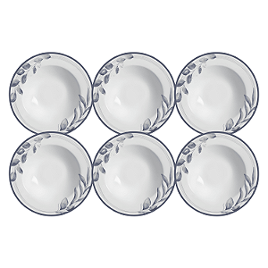 Jogo de Prato Fundo 25cm Kit 6 Peças Sopa Bruma Alleanza