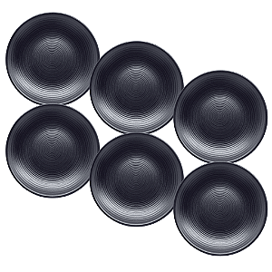 Jogo de Pratos Fundo Kit 6 Peças 25cm Alleanza Coup Ébano Cerâmica