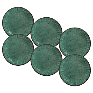 Jogo de Pratos Rasos Kit 6 Peças 29cm Alleanza Tunísia Cerâmica