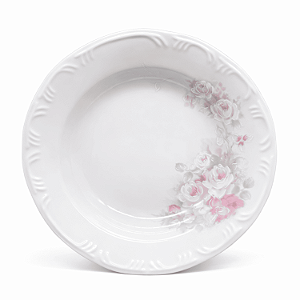 Prato Fundo 23cm Sopa  Refeição Porcelana Decorada Eterna Schmidt
