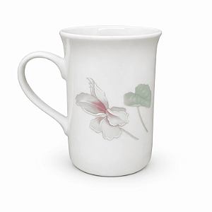 Caneca Xícara Chá 240ml Chocolate Porcelana Encanto Schmidt