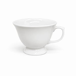 Xícara de Chá 200ml com Pé Pomerode Porcelana Decorada Schmidt