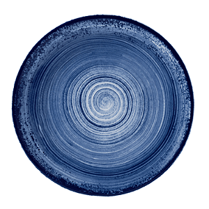Prato Raso Jantar 27cm Esfera Azul Porcelana Decorada Schmidt