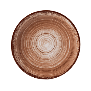 Prato Sobremesa 21cm Esfera Marrom Porcelana Decorada Schmidt