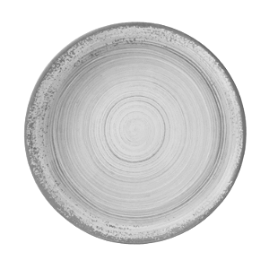 Prato Raso Jantar 27cm Esfera Cinza Porcelana Decorada Schmidt