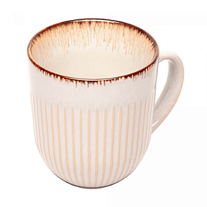 Caneca de Cerâmica Linear 380ml para Café Chá e Cappuccino Lyor
