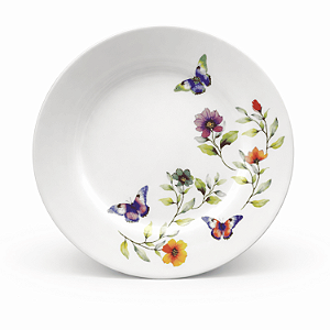 Prato Raso Jantar Refeição 24cm Botanique Cerâmica Lyor