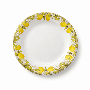 Prato Sobremesa 20cm Siciliano Decorado Cerâmica Lyor