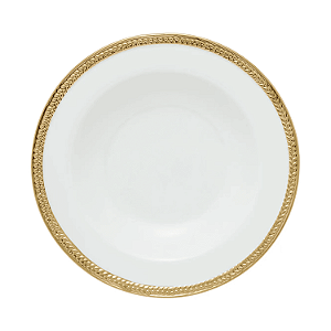 Prato Fundo Sopa Risotto Borda Dourada Ouro 22cm Porcelana Paddy Wolff