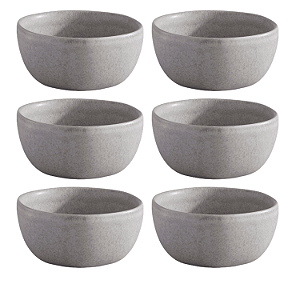 Jogo de Bowls Kit 6 Peças Órion 610ml 15cm Cerâmica Cinza Florarte