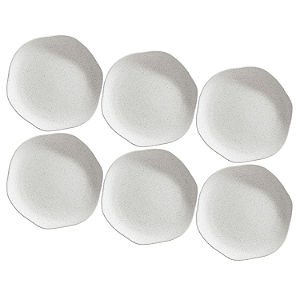 Jogo de Pratos Rasos Kit 4 Peças Órion 26cm Cerâmica Off White Florarte