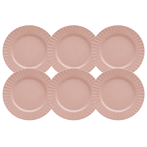 Jogo de Pratos Rasos Kit 6 Peças Gerbera 27cm Melamina Lyor