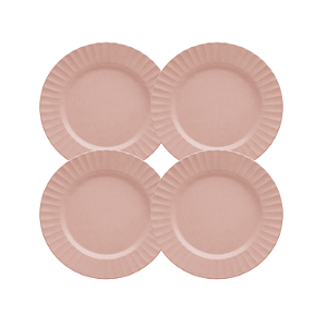 Jogo de Pratos Sobremesa Kit 4 Peças Gerbera 20cm Melamina Lyor