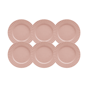 Jogo de Pratos Sobremesa Kit 6 Peças Gerbera 20cm Melamina Lyor