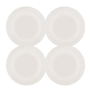 Jogo de Pratos Fundos Kit 4 Peças Clean 23cm Porcelana Lyor