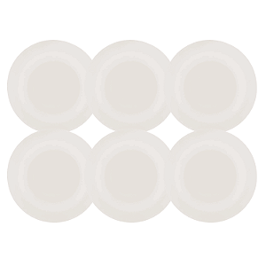 Jogo de Pratos Fundos Kit 6 Peças Clean 23cm Porcelana Lyor