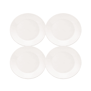 Jogo de Pratos de Sobremesa Kit 4 Peças Clean 20,5cm Porcelana Lyor