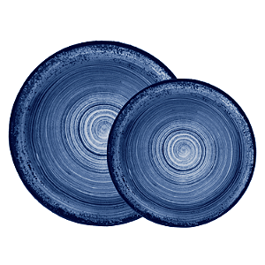 Aparelho de Jantar Kit 12 Peças Esfera Azul Porcelana Schmidt