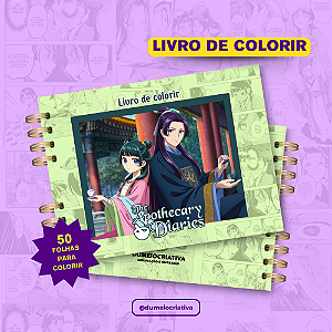 Livro de colorir Diários de uma Apotecária - Capa Dura - A5 - 50 folhas