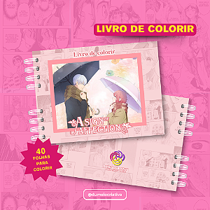 Livro de colorir Um Sinal de Afeto - Capa Dura - A5 - 43 folhas