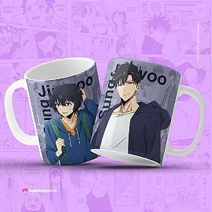 Caneca Sung Jin-woo - Caneca Personalizada anime Solo Leveling 325ml