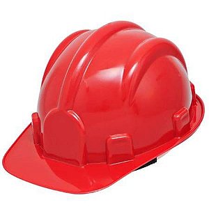 Capacete Plastcor Classe B Com Carneira Sem Jugular Vermelho Ca31469 (1Und)