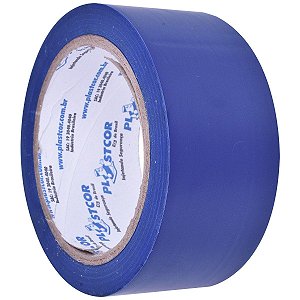 Fita Para Demarcacao Plastcor 48Mmx30M Azul (1Und)
