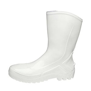 Bota Pvc Marluvas Vulcaflex Sem Bico Com Forro Cano Medio 25Cm Branca Tam.42 Ca42291 (1Par)