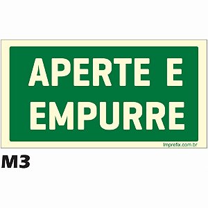 Placa Fotoluminescente M3 30X15 -  Sem Ca - Extinpar