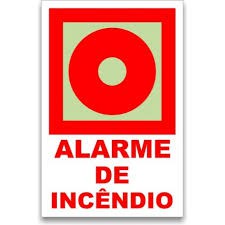 Placa Fotoluminescente E2 30X15 Alarme De Incendio -  Sem Ca - Extinpar