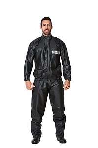 Conjunto P/ Motoqueiro C/F Preto M - Ca 28481 - Brascamp