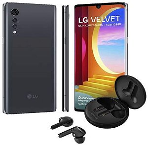 Smartphone LG Velvet 6GB/128GB - Aurora Gray + Fone de Ouvido Tone Free