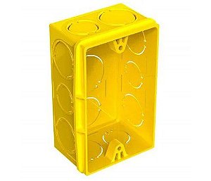 Caixa de Luz 4x2 Plástica Amarela - Pial