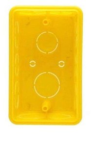 Caixa de Luz 4x2 Plástica Amarela - Ilumi