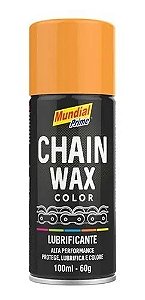 Lubrificante Spray Chain Wax Mundial Prime Color Laranja 100ml