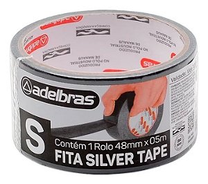 Fita Silver Tape Adelbras Prata 48MMX5M