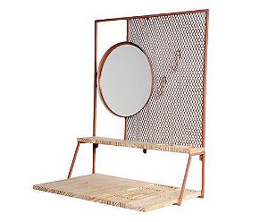 Penteadeira Linhas - Terracota - L 65 x A 80 x P 40 cm