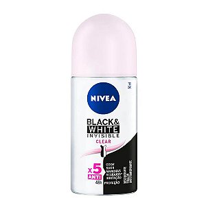 Desodorante Antitranspirante Roll On Nivea Invisible Black & White Clear 50ml