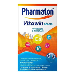 Pharmaton Vitawin Cálcio Sanofi Aventis Infantil Morango 150ml