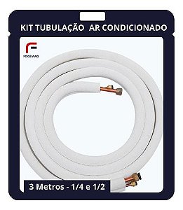 Kit Tubulação De 1/4 E 1/2 Para Ar Condicionado Com 3 Metros