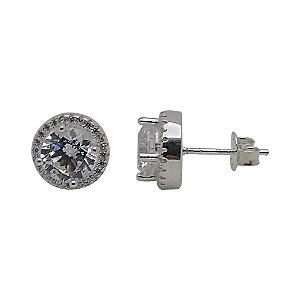 Brincos de prata 925 com pedra zircônia