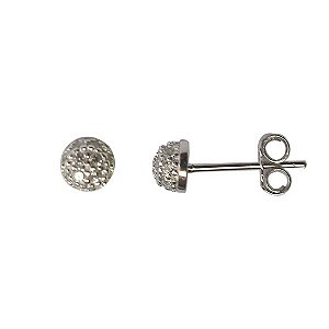 Brincos de prata 925 de bolinha com micro zircônia cravejada