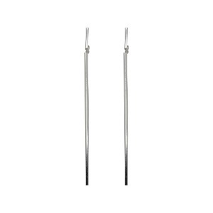 Brincos de prata 925 dois fios maciços