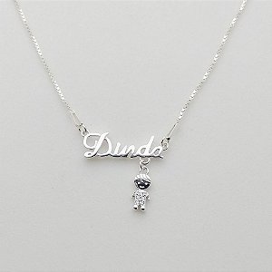 Gargantilha de prata 925 Dinda menino