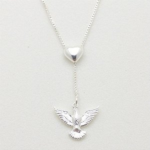 Gargantilha em prata 925 espirito santo